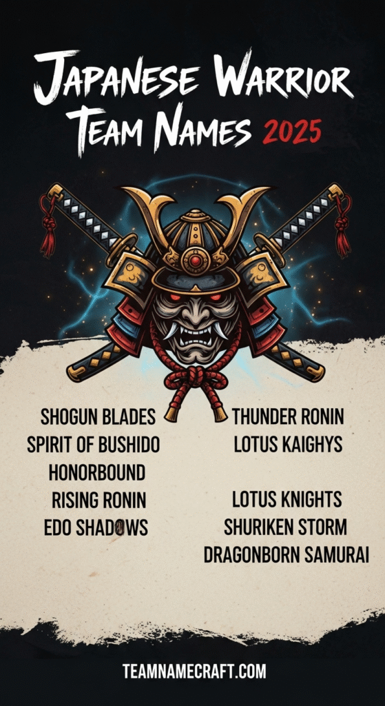 japanese Warrior Team Names