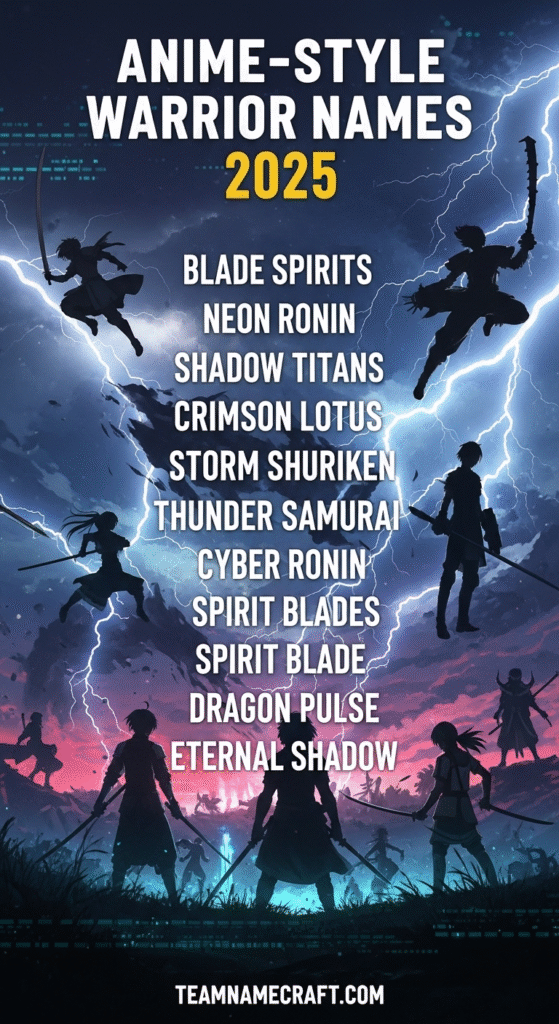 Anime-Style Warrior Names