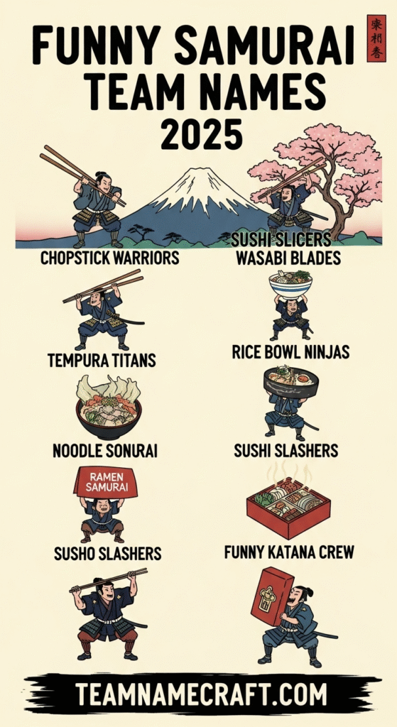 Funny Samurai Team Names