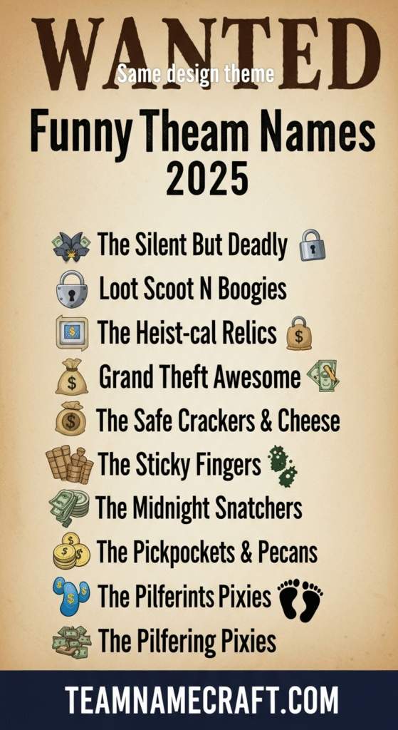 Funny Thief Team Names