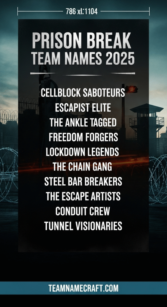 Prison Break Team Names List