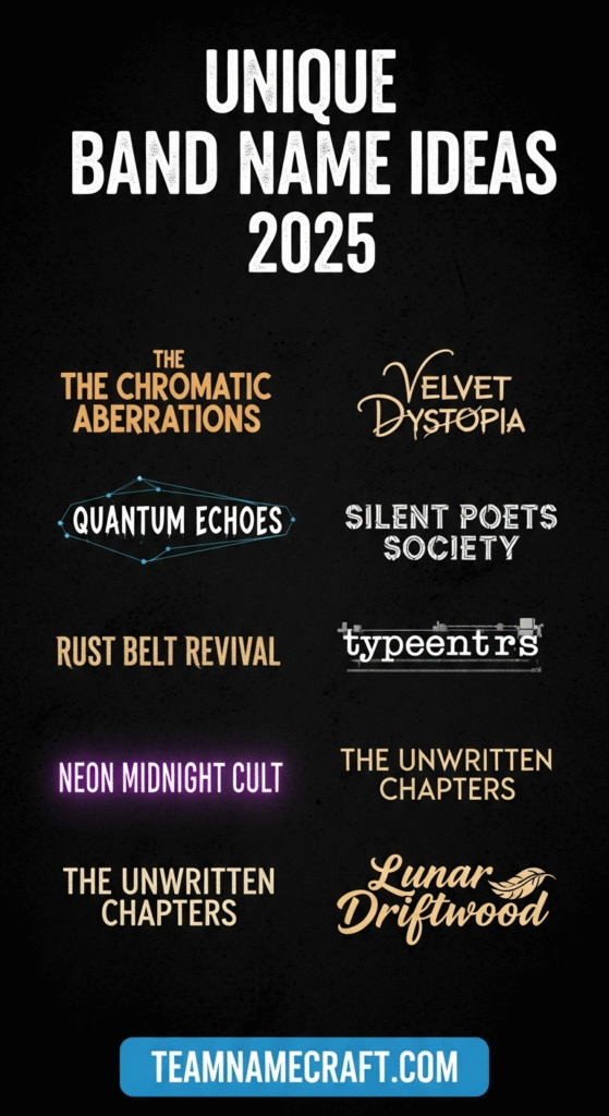 Unique Band Name Ideas 2025