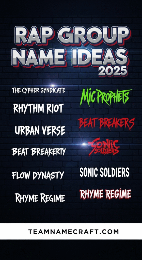 Rap Group Name Ideas