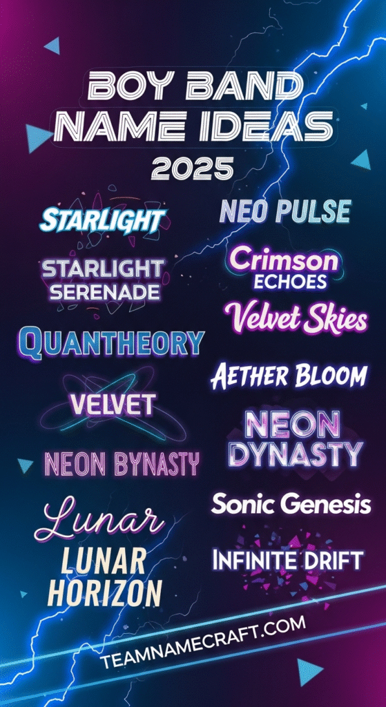 Boy Band Name Ideas