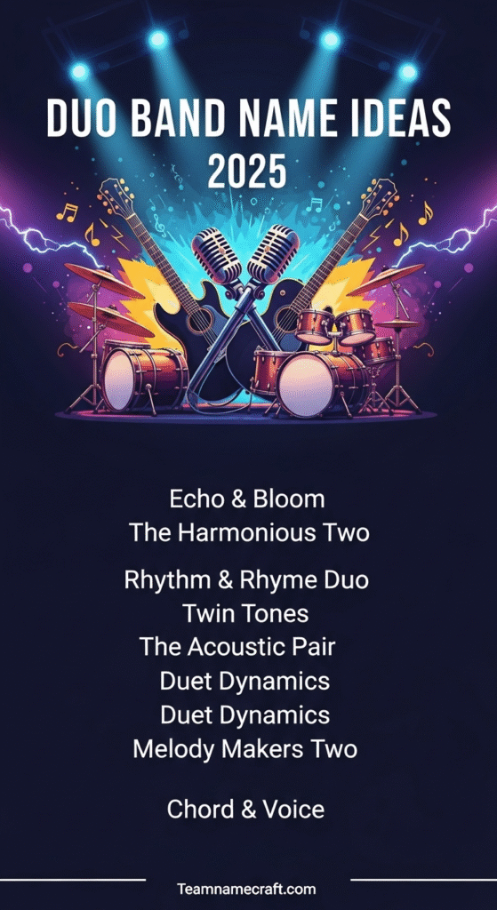 Duo Band Name Ideas (Two-Person Bands)