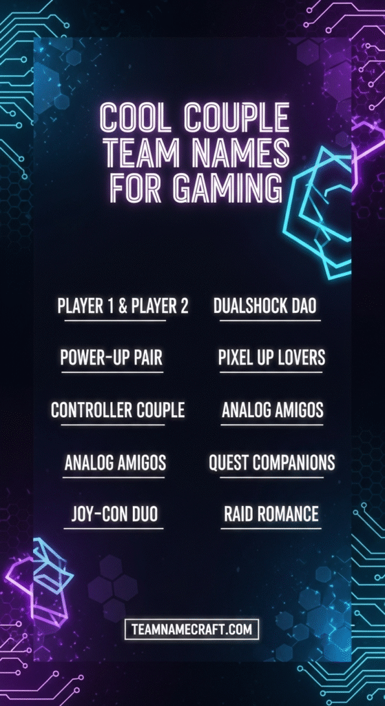 Cool Couple Team Names For Gaming