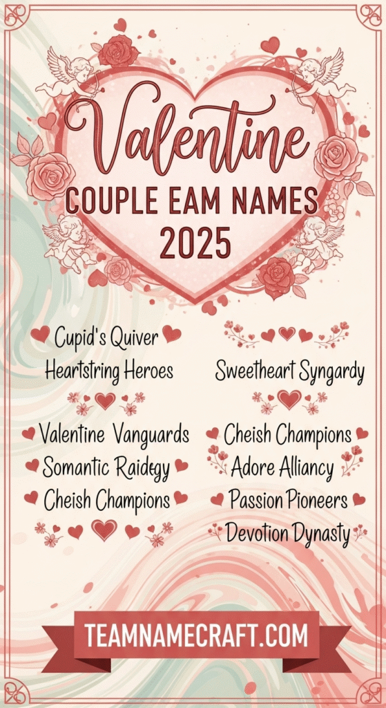 Valentine Couple Team Names 2025