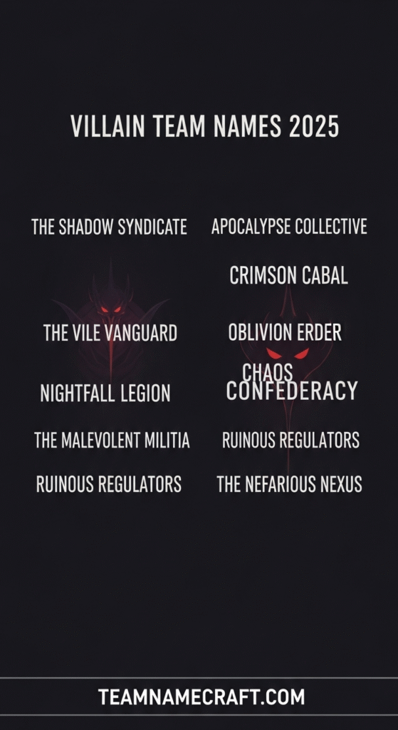 Villain Team Names