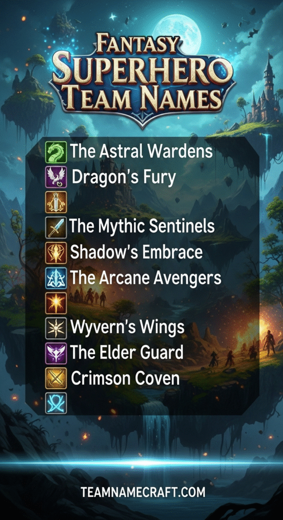 Fantasy Superhero Team Names