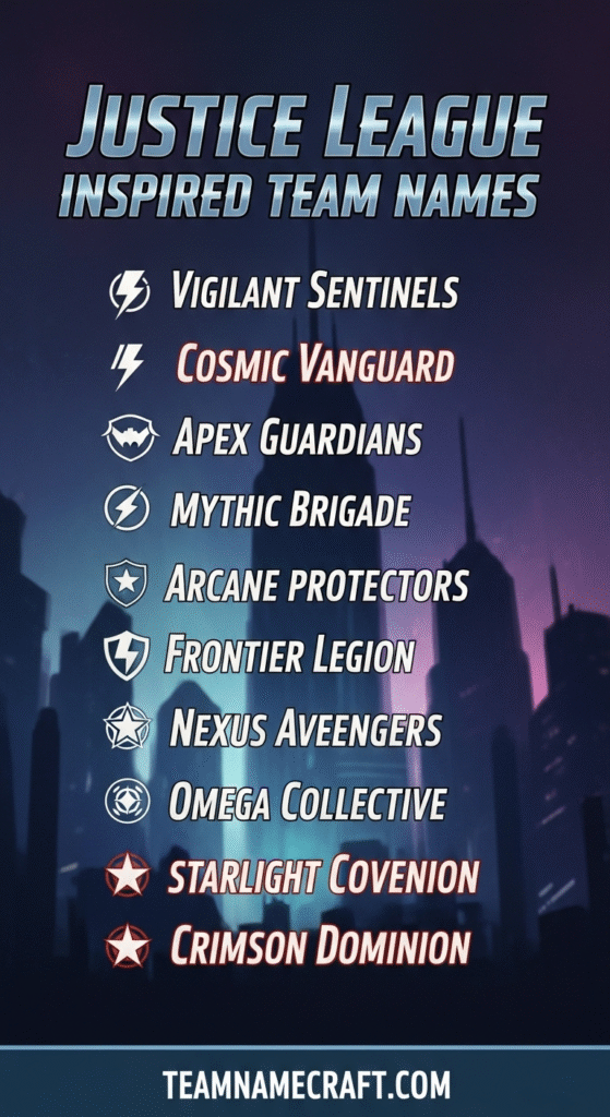 Justice League Inspired Team Names