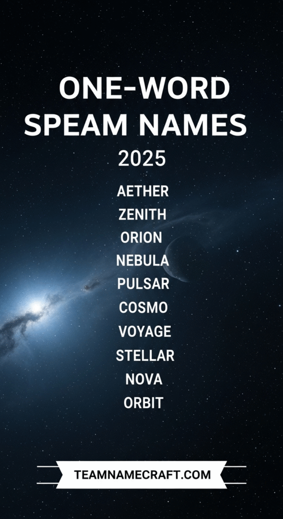 One-Word Space Team Names