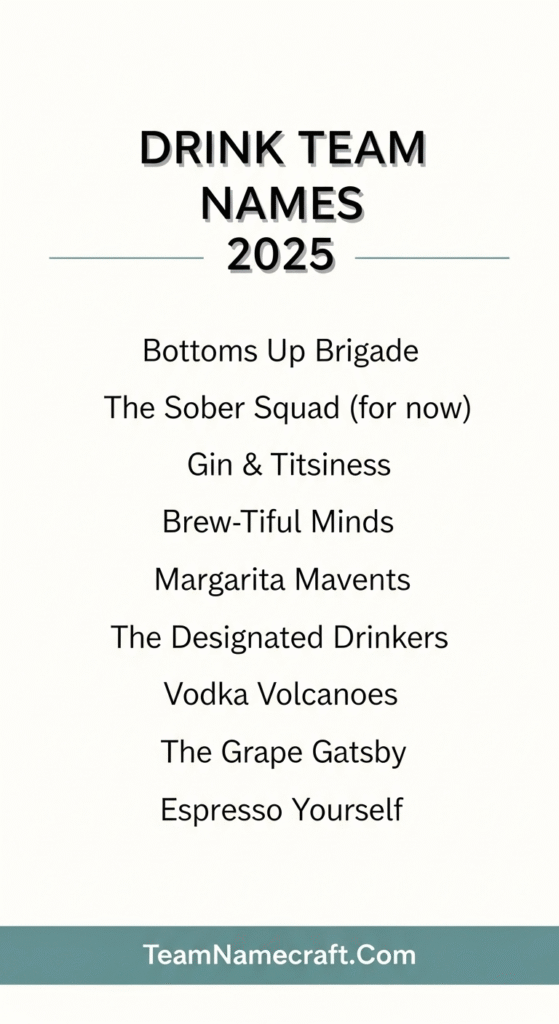 Drink Team Names