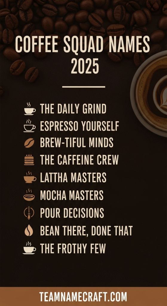 Coffee Squad Names