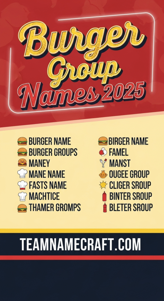 Burger Group Names