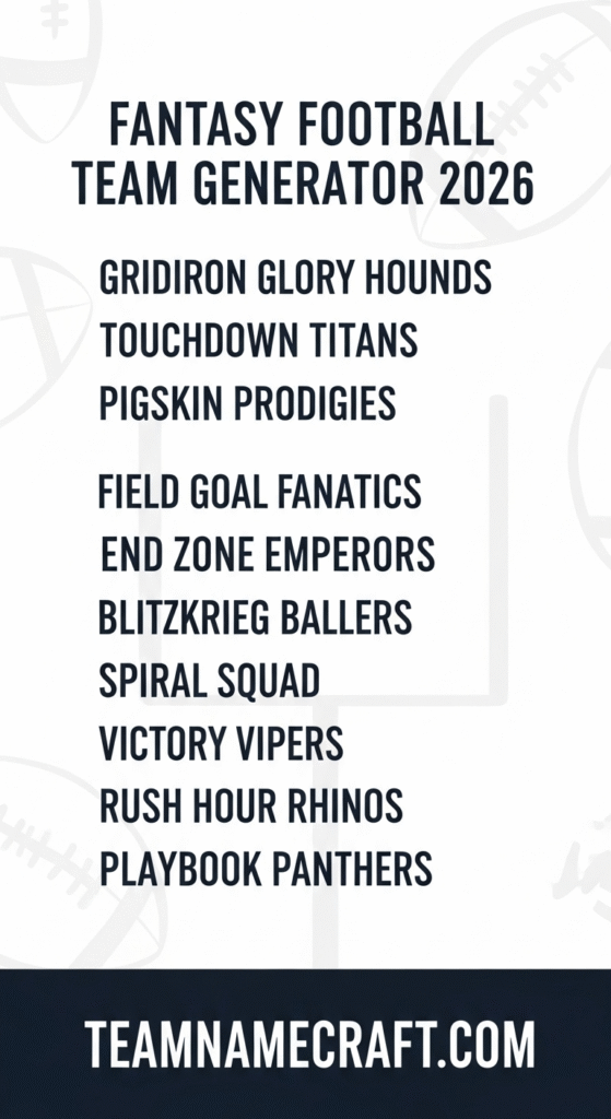 Fantasy Football Team Name Generator
