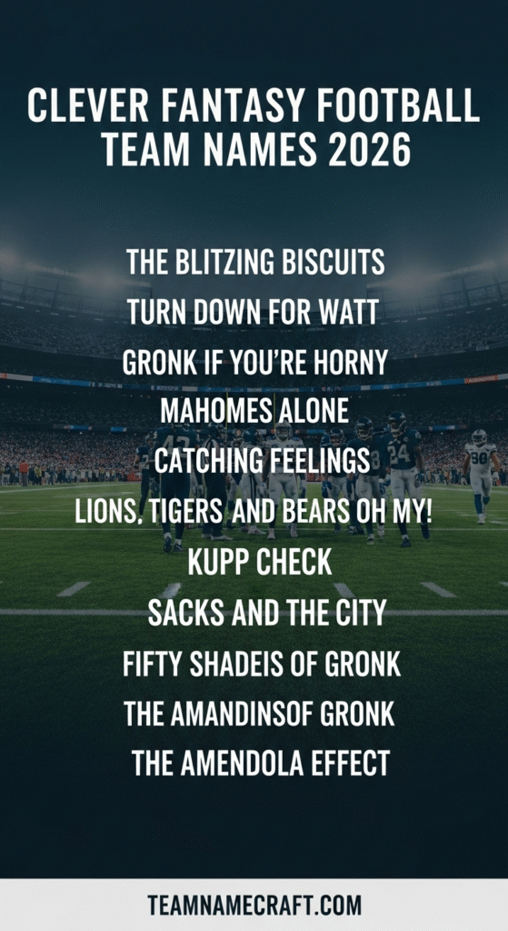 Clever Fantasy Football Team Names