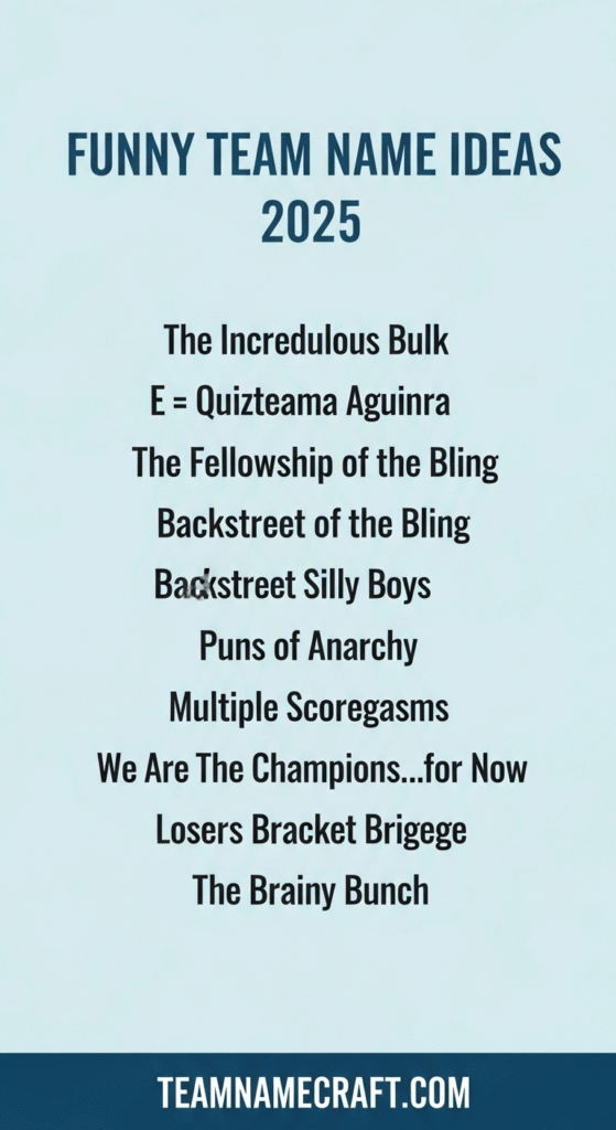 Funny Team Name Ideas