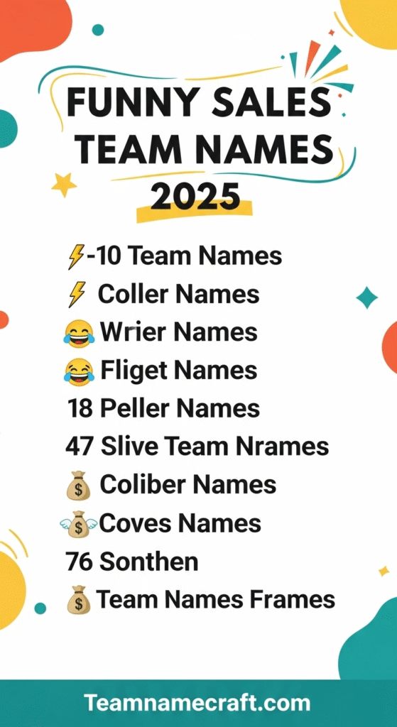 Funny Sales Team Names