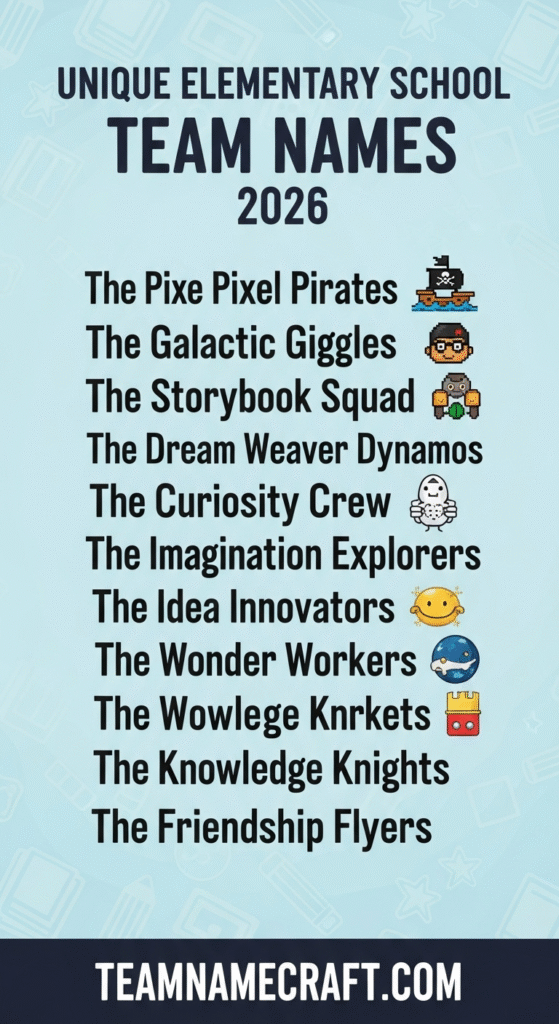 Unique Elementary School Team Names