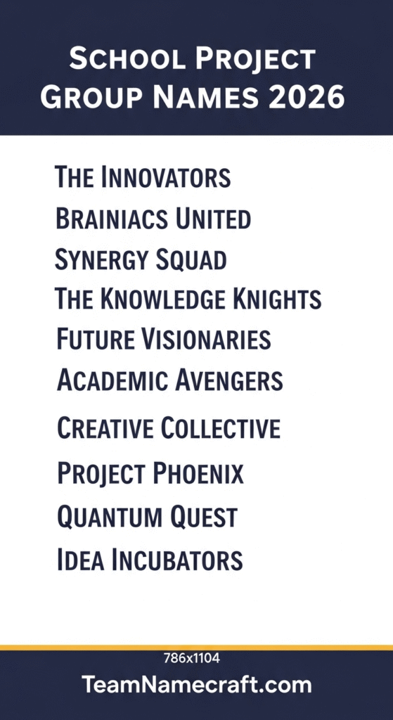 School Project Group Names