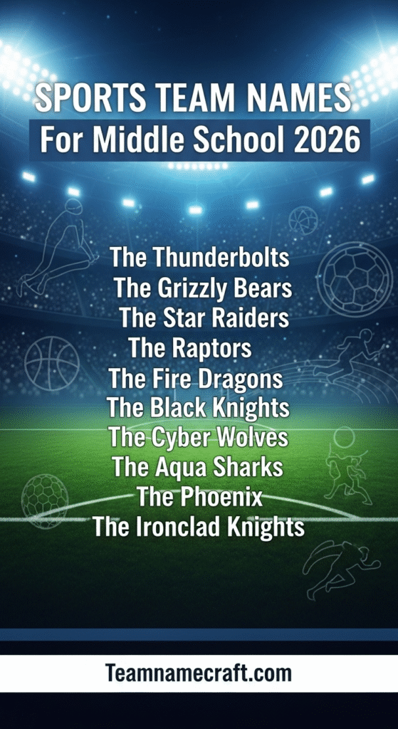 Sports Team Names For Middle School