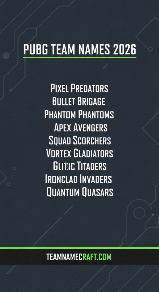 Pubg Team Names