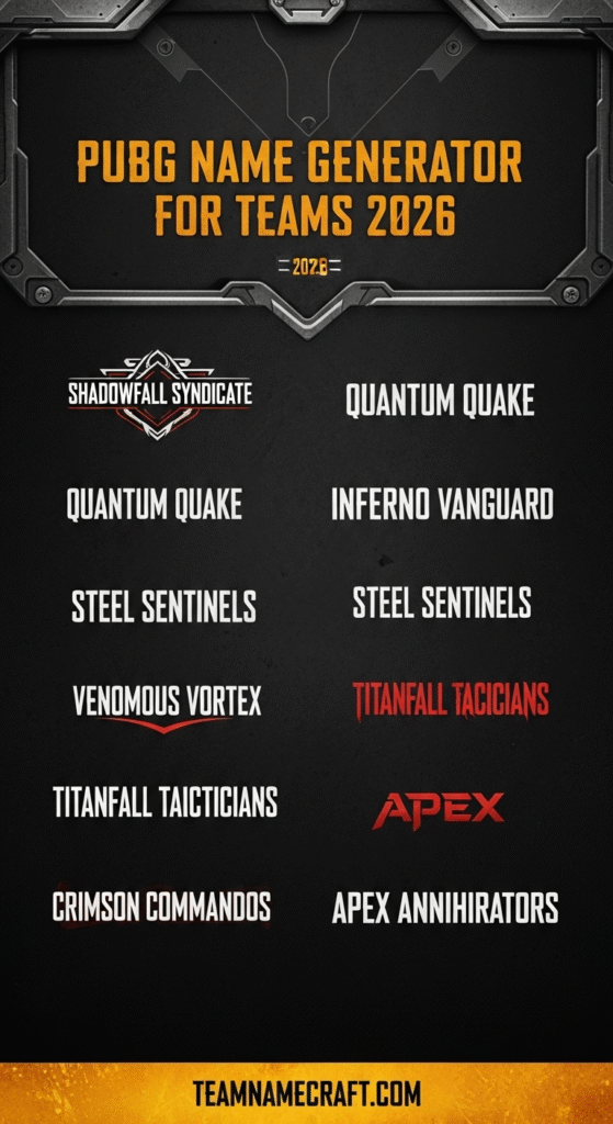 Pubg Name Generator For Teams