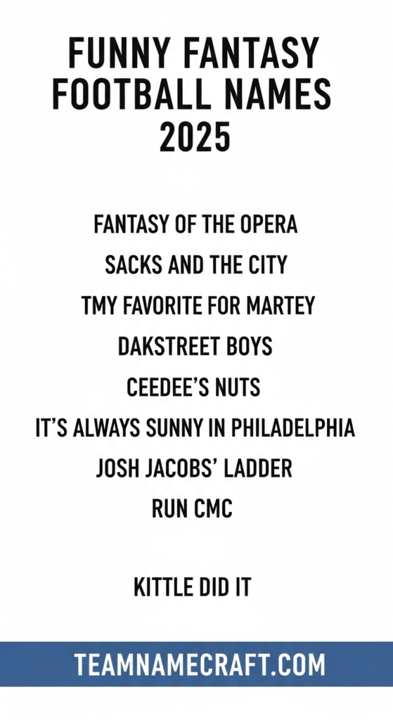 Funny Fantasy Football Names