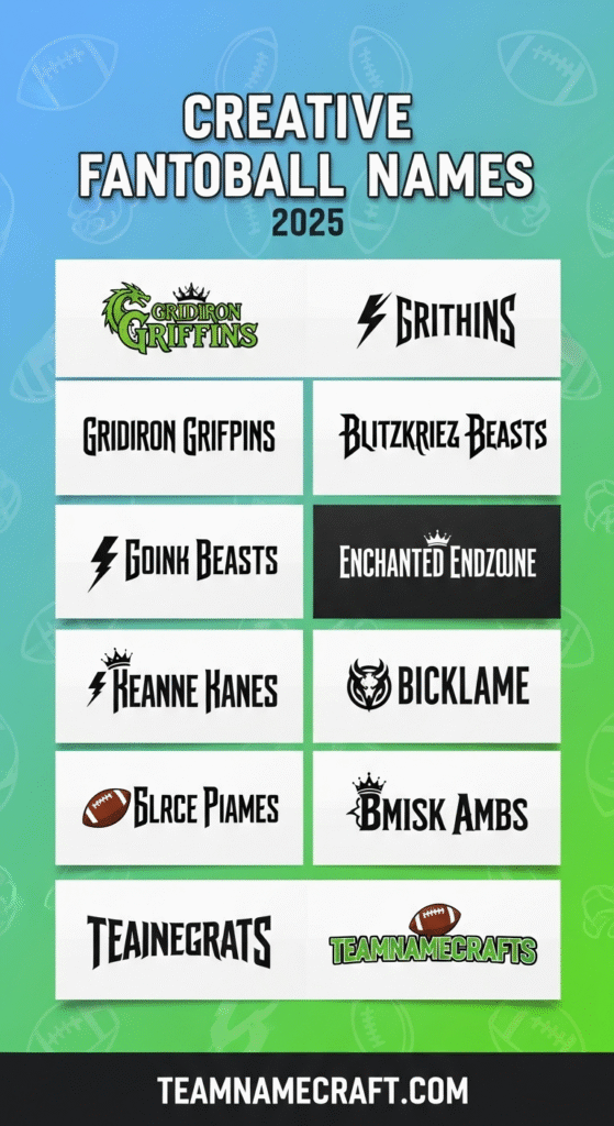 Creative Fantasy Football Team Names