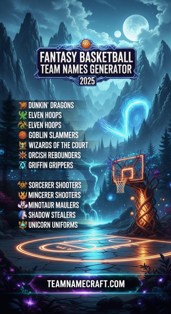 Fantasy Basketball Team Names Generator
