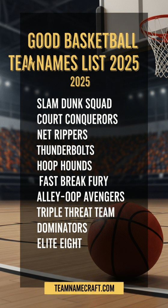 Good Basketball Team Names List