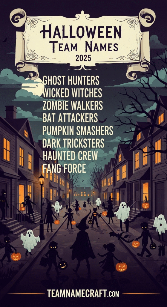 Witchy, Ghost & Monster Inspired Halloween Team Names