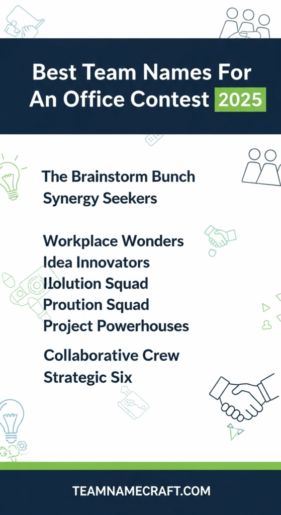Best Team Names For An Office Contest