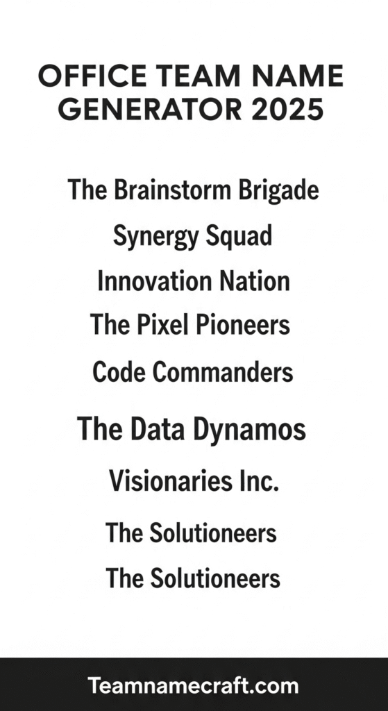 Office Team Name Generator