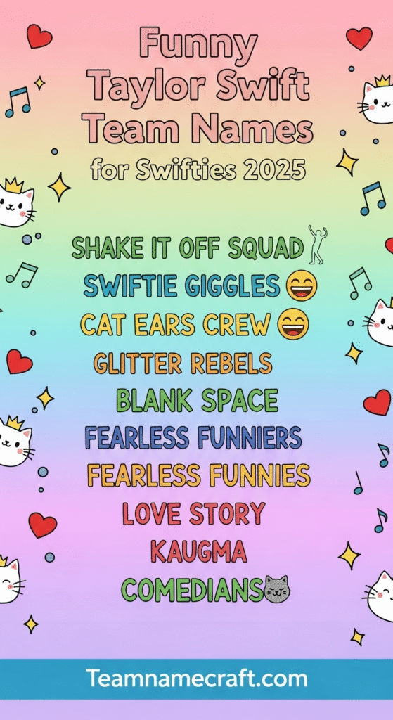 Funny Taylor Swift Team Names