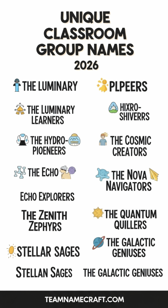 Unique Classroom Group Names