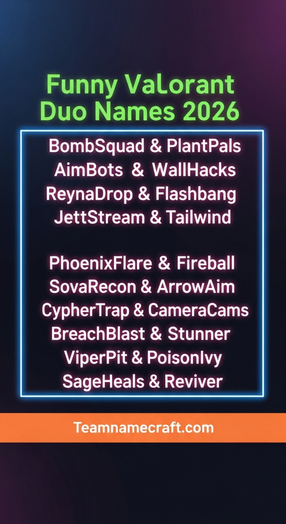 Funny Valorant Duo Names
