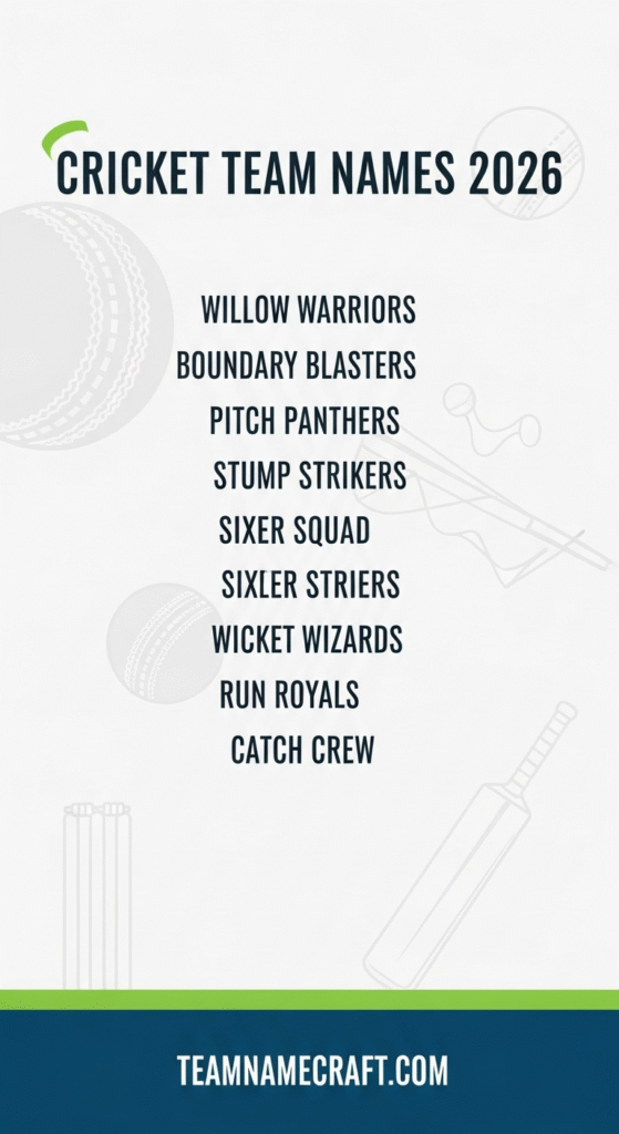 cricket team names