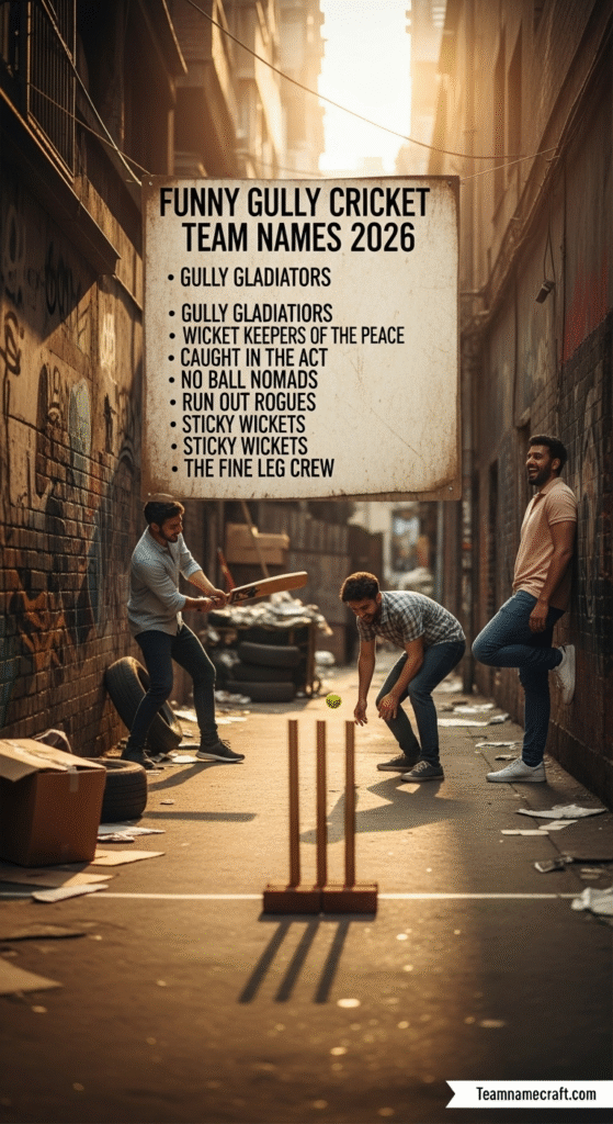 Funny Gully Cricket Team Names