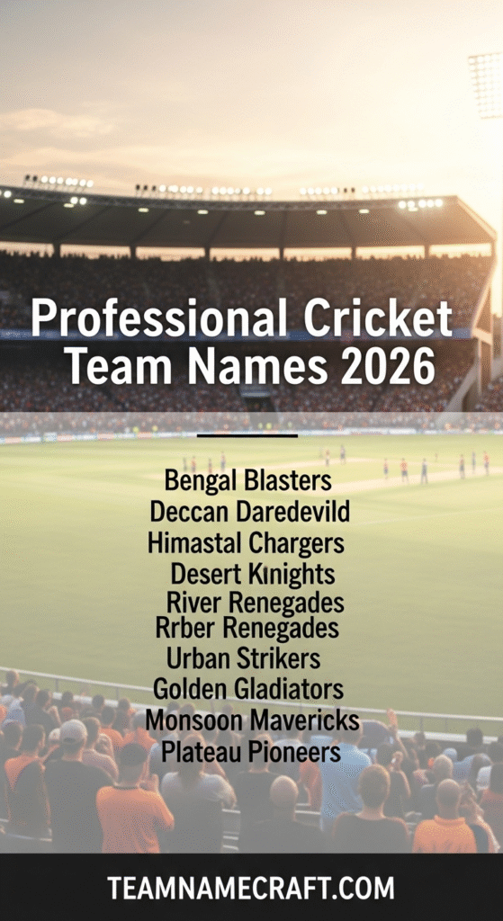 Professional Cricket Team Names