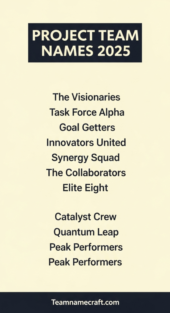Project Team Names