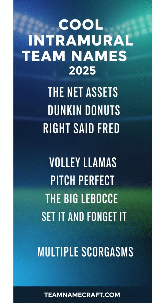 Cool Intramural Team Names