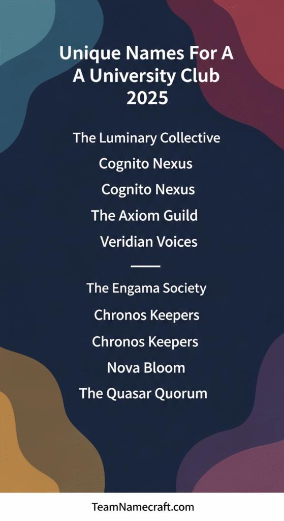 Unique Names For A University Club