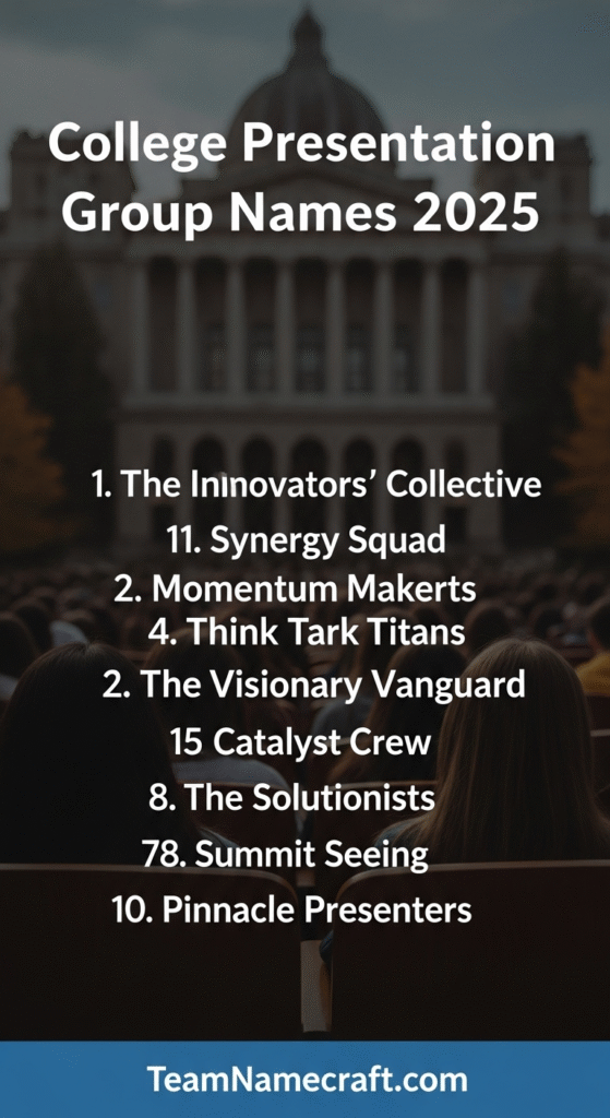 College Presentation Group Names
