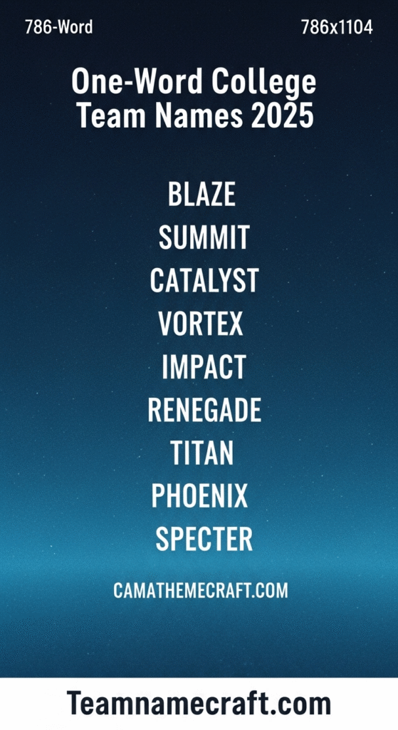 One-Word College Team Names