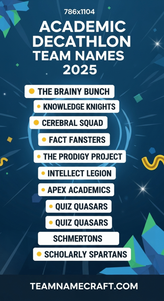 Academic Decathlon Team Names