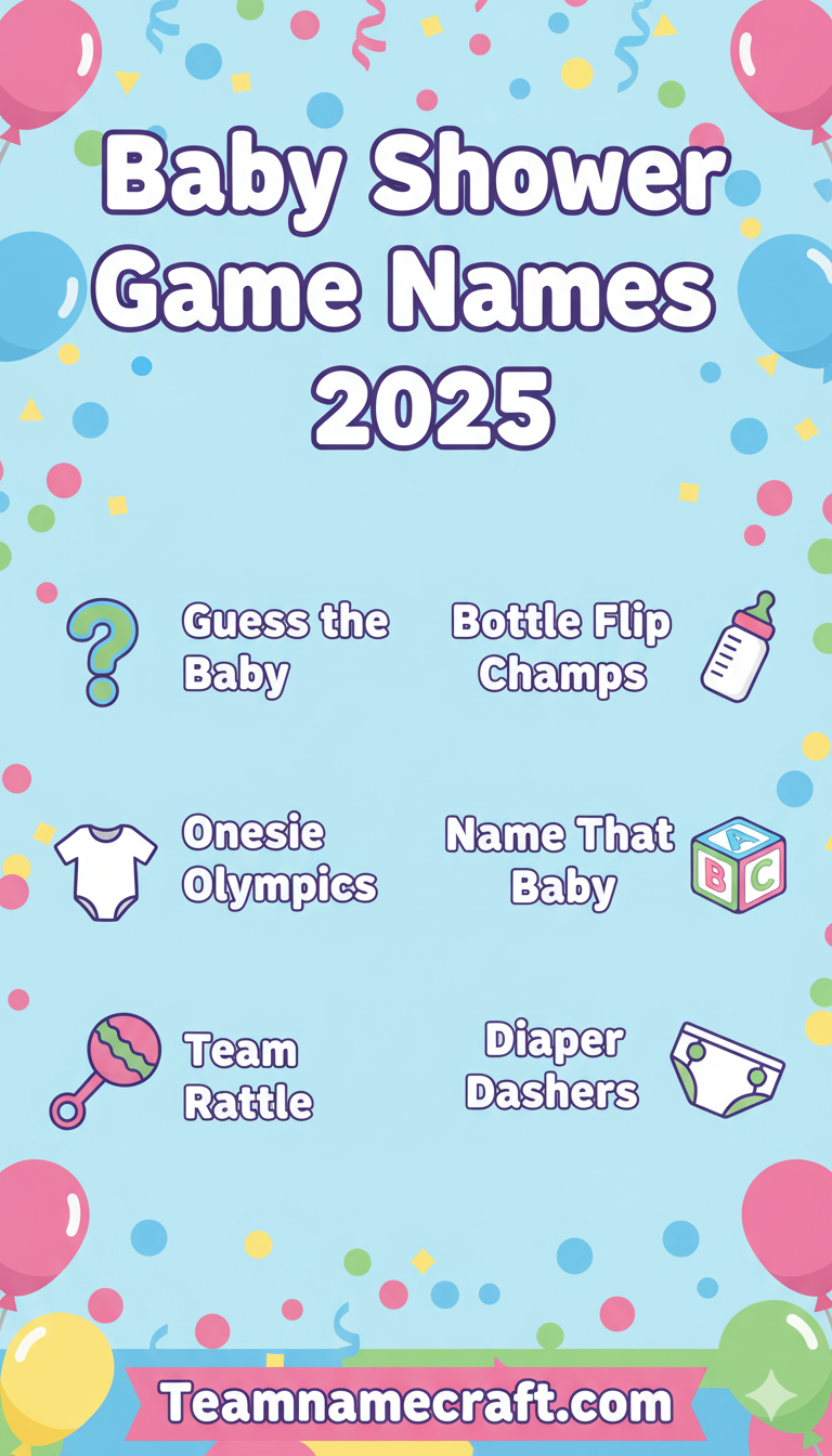 Baby Shower Game Names 2025