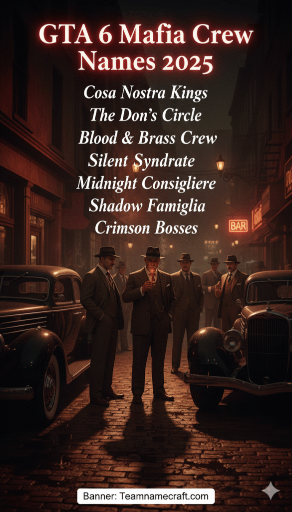 GTA 6 Mafia Crew Names