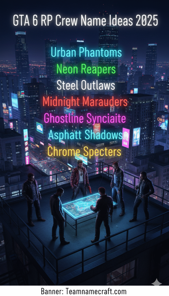 GTA 6 RP Crew Name Ideas
