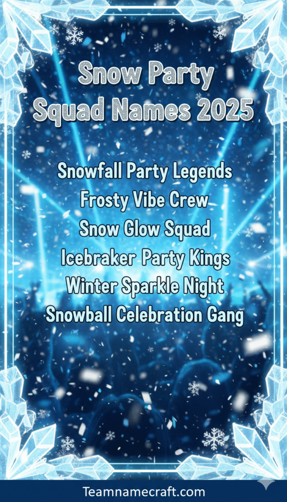 Snow Party Squad Names 2025